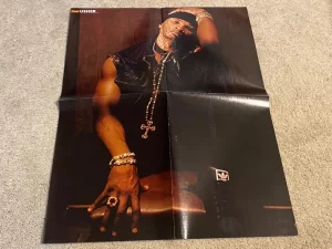 Usher teen magazine poster clipping leather jacket Hey mag singer teen idols