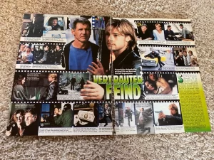 Mel Gibson Brad Pitt teen magazine pinup clipping Bravo Rare Pix movie Guns pix