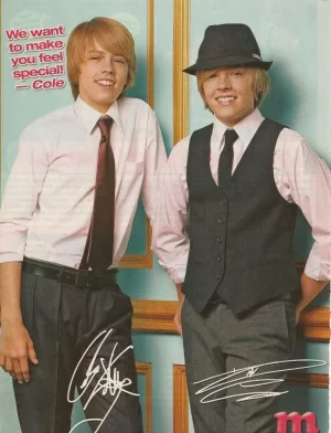 Cole Sprouse Dylan Sprouse teen magazine pinup preteen M mag black hat pix