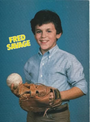 Fred Savage Patrick Swayze teen magazine pinup clipping baseball Wonder Years