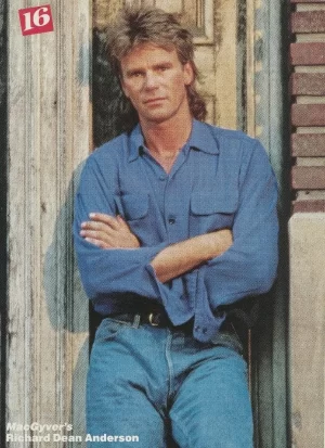 Richard Dean Anderson teen pinup clipping jeans 70's teen idols crossed arms