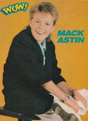 Mackenzie Astin teen pinup clipping bar stool Wow young boy modeling rare pix