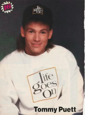 Tommy Puett teen magazine pinup clipping Teen Beat pix Life Goes On shirt