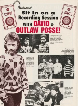 David Faustino teen magazine pinup clipping Outlaw Posse Teen Set Rare Young