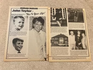 Duran Duran teen magazine pinup clipping baby pics This is your life Teen Beat