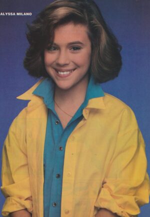 Alyssa Milano teen magazine pinup clipping young short hair