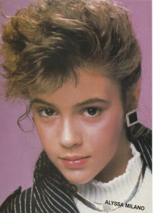 Alyssa Milano Kirk Cameron teen magazine pinup clipping headshot Teen Set