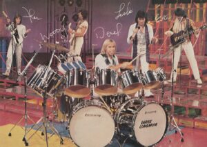 Bay City Rollers Parker Stevenson teen magazine pinup clipping drums Tiger Beat