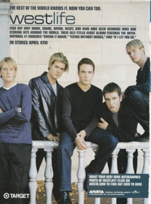 Westlife teen magazine pinup Target add