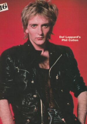 Def Leppard Phil Collen Menudo teen magazine pinup clipping rockers 80s leather