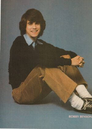 Robby Benson teen magazine pinup clipping siting down brown pants Teen Beat PIX