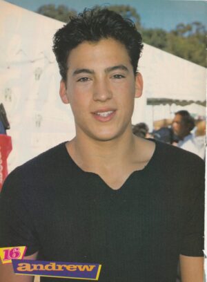 Andrew Keegan teen magazine pinup clipping headshot 16 mag black shirt pix