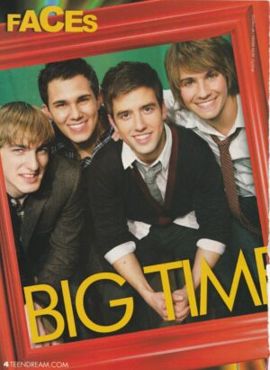 Big Time Rush teen magazine pinup clipping picture frame Faces boy band Pix