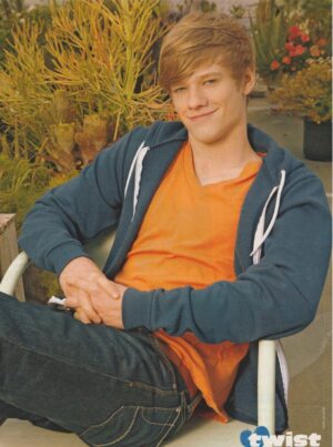 Lucas Till teen magazine pinup clipping orange shirt Twist teen idols jeans pix