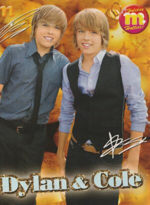 Cole Sprouse Dylan Sprouse teen magazine pinup blue dress shirt black vest and ties M twins modeling