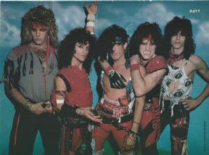 Ratt teen magazine pinup clipping Teen Machine red spandex pix rock pix