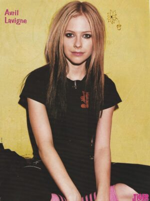 Avril Lavigne teen magazine pinup clipping pink shocks Tiger Beat