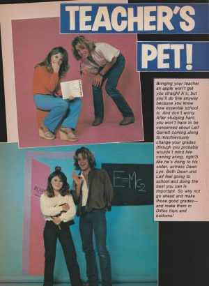 Leif Garrett Christopher Atkins teen magazine pinup clipping Teacher’s Pet RARE