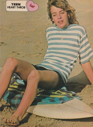 Leif Garrett Shaun Cassidy teen magazine pinup clipping barefoot beach legs RARE