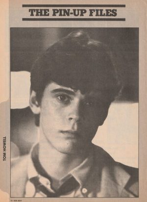 Thomas Howell Tommy Howell teen magazine pinup clipping headshot Files Pix