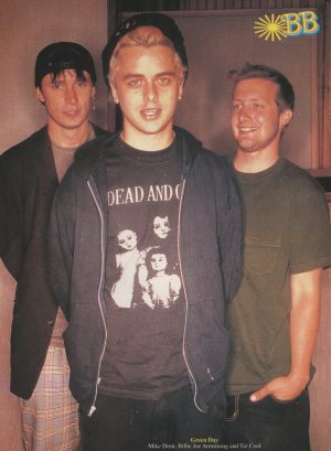 Green Day Billie Joel Armstrong Immature teen magazine pinup clipping Bop 90's