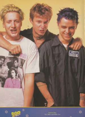 Green Day Billie Joel Armstrong Mike Dirnt teen magazine pinup clipping Bop Pix