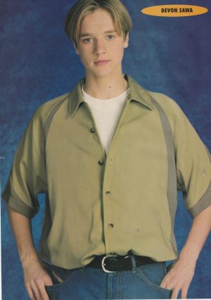 Devon Sawa Andrew Keegan teen magazine pinup clipping green shirt Casper Pix