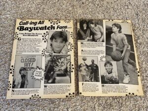 Brandon Call teen magazine clipping Calling all Baywatch fans basketball young boy modeling