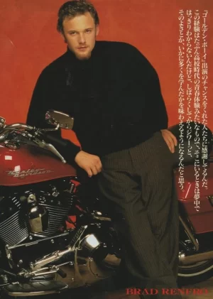 Brad Renfro teen magazine pinup clipping Japan Motorcycle black sweater Bop Pix