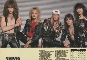 Def Leppard Joe Elliott Warrant teen magazine pinup clipping rockers 80s leather