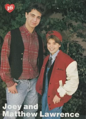 Osmond Boys Joey Lawrence Matthew Lawrence teen magazine pinup clipping Young