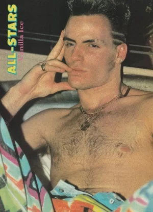Vanilla Ice teen magazine pinup clipping shirtless necklace All-Stars Pix RARE