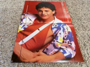 Kirk Cameron Patrick Swayze teen magazine poster clipping orange shirt Teen Beat