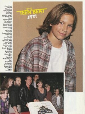 Jonathan Taylor Thomas Taran Noah Smith teen magazine pinup clipping JTT Cast