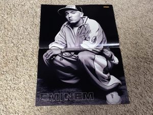 Eminem teen magazine poster clipping full body squatting Popcorn mag rare pix