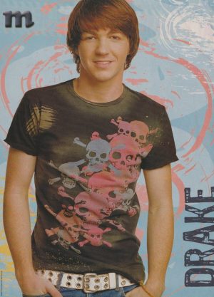 Drake Bell All American Rejects teen magzine pinup skull t-shirt M mag