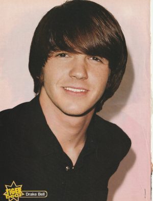 Drake Bell Corbin Bleu teen magzine pinup clipping black shirt Tiger Beat Headshot