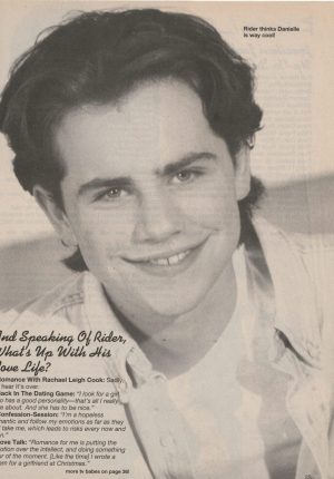 Rider Strong Jonathan Jackson teen magazine pinup clipping Superteen BMW 90’s