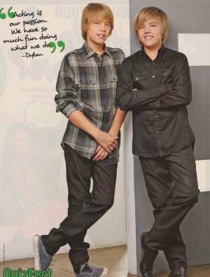 Cole Sprouse Dylan Sprouse teen magazine pinup clipping Suite Life black slacks
