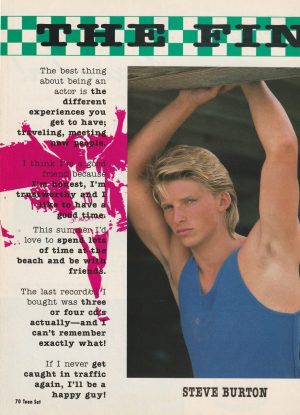 Steve Burton Alison Harrigan Alexander Polinsky teen magazine pinup clipping Pix