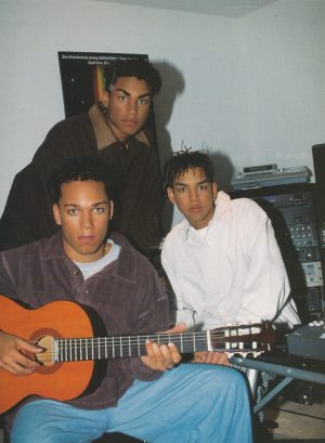Taryll Jackson Taj Jackson T.J. 3T teen magazine pinup clipping Right On guitar