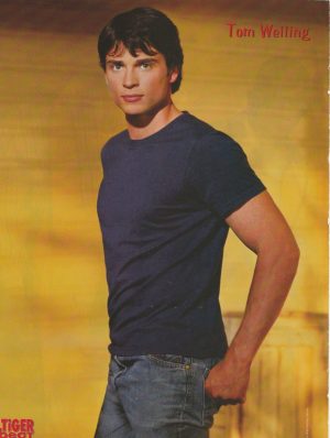 Tom Welling teen magazine pinup clipping Smallville blue shirt teen idols pix