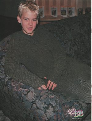 Aaron Carter David Boreanaz teen magazine pinup clipping teen idol pix Rip couch