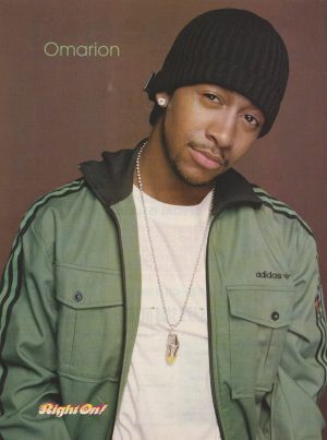 Omarion B2K teen magazine pinup clipping Right On green shirt boy band pop