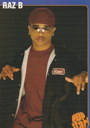 Raz-B B2K teen magazine pinup clipping glasses Pop Star solo shot boyband Pix