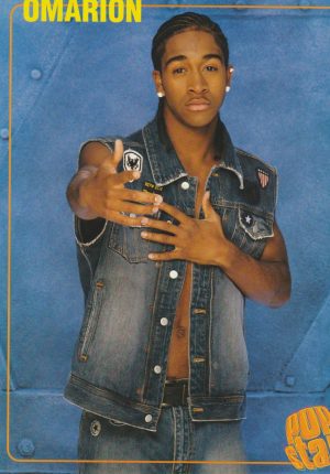 Omarion B2K teen magazine pinup clipping jean jacket open shirt Pop Star Pix