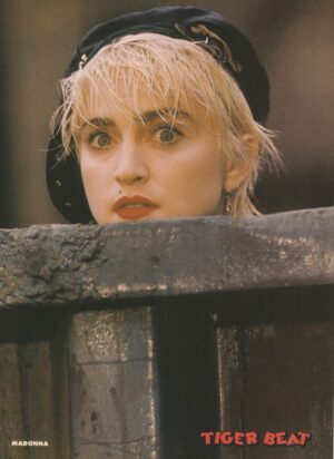 Madonna teen magazine pinup clipping black hat Tiger Beat Material Girl Pix 80's
