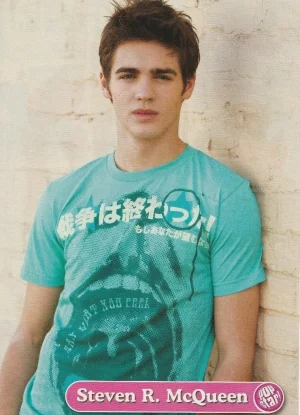 Steven R. Mcqueen teen magazine pinup clipping modeling blue shirt Pop Star Pix