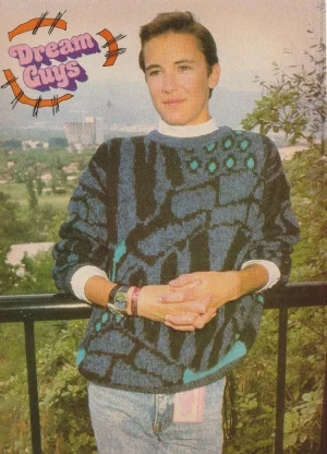 Wil Wheaton Jon Bon Jovi teen magazine pinup clipping blue shirt Dream Guys Pix