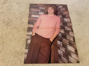 Leif Garrett John Schneider teen magazine poster clipping pink shirt brown pants
